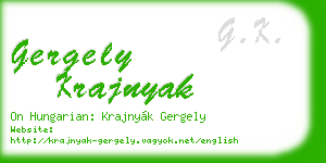 gergely krajnyak business card